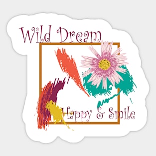 nature Wild Dream Painted sunflower Sticker